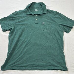 Vineyard Vines Green Polo Shirt Classic Design
